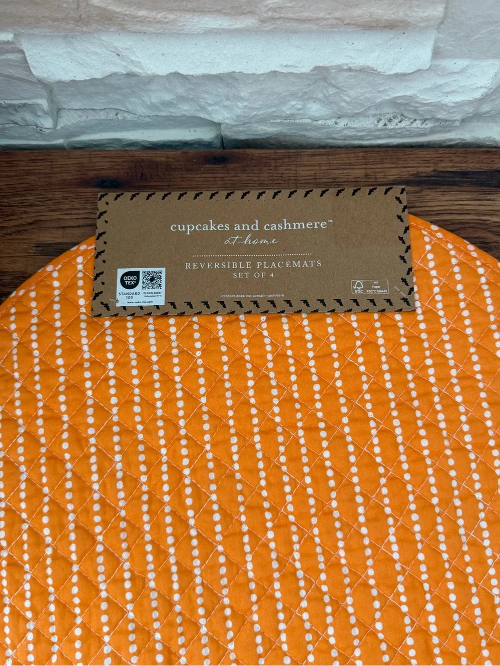 🆕 Cupcakes and Cashmere | 🎃 Halloween Reversible Round Placemats - Set of 4.